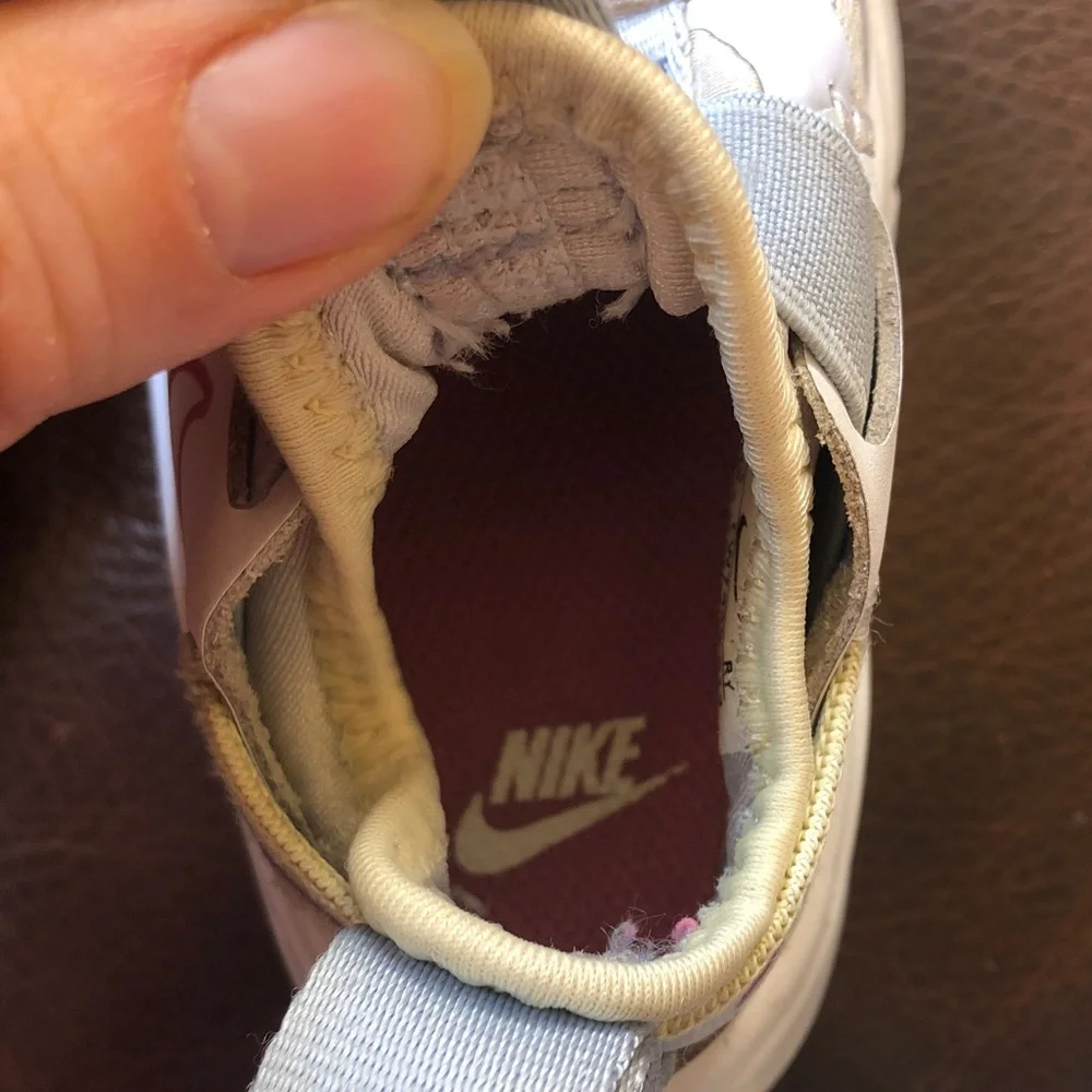 Nike Flex Infant Baby Toddler Slip On Tennis Athletic Shoes Sz 3C Blue & Pink